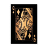 Queen of Diamonds - Gold Canvas Art Clock Canvas