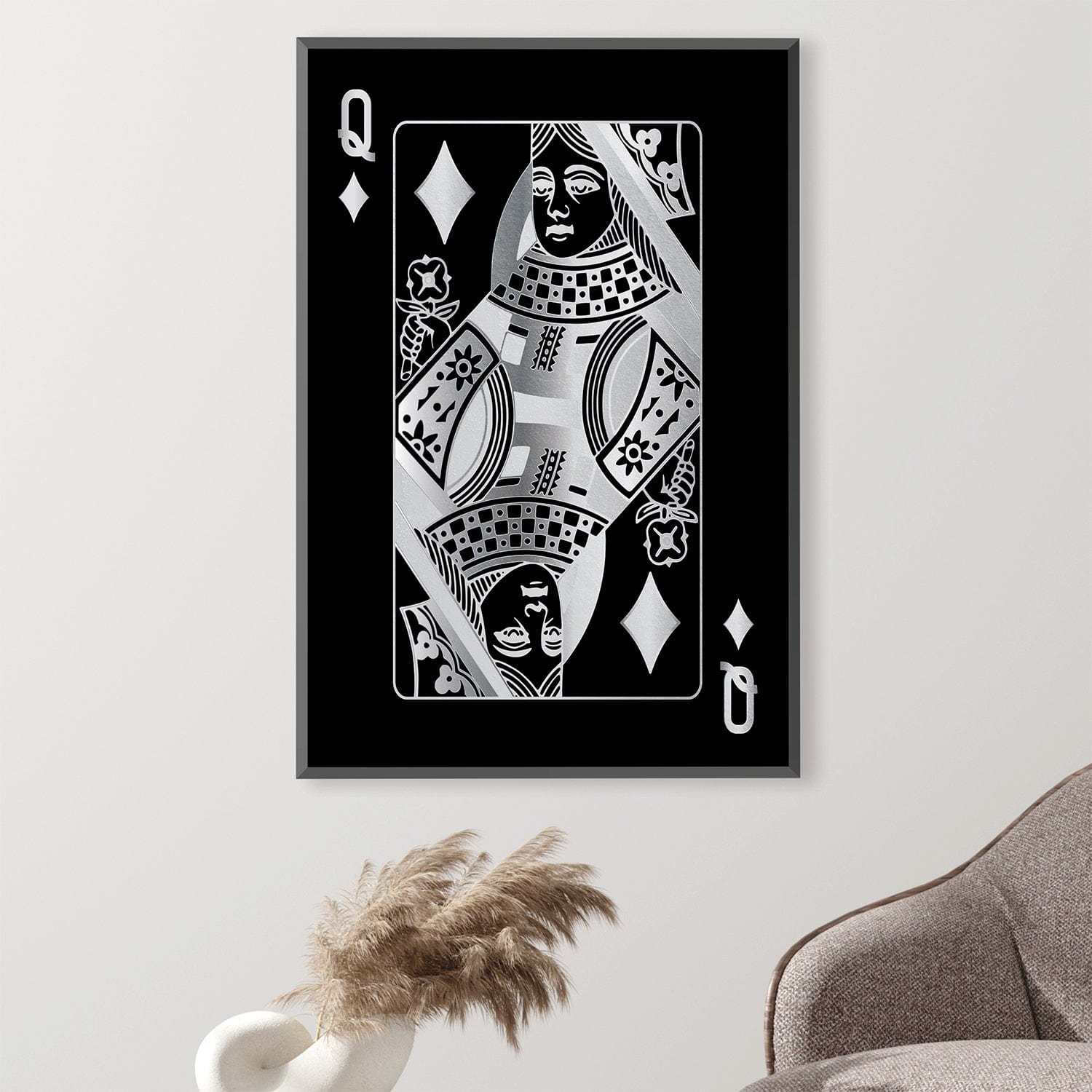 Queen of Diamonds - Silver Canvas product thumbnail