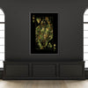 Queen of Hearts - Camo Clock Canvas