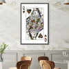Queen of Hearts - Graffiti Canvas Art Clock Canvas