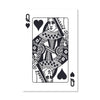 Queen of Hearts - White Canvas Art Clock Canvas