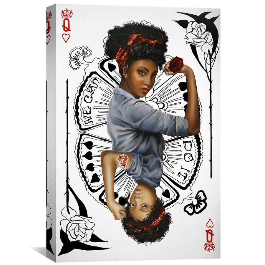 Queen of Power Canvas Art 30 x 45cm / Unframed Canvas Print Clock Canvas