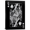 Queen of Spades - Silver Canvas Art 30 x 45cm / Standard Gallery Wrap Clock Canvas