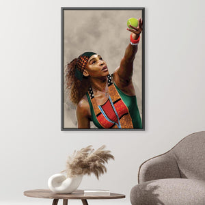 Queen of Tennis Canvas Art Clock Canvas