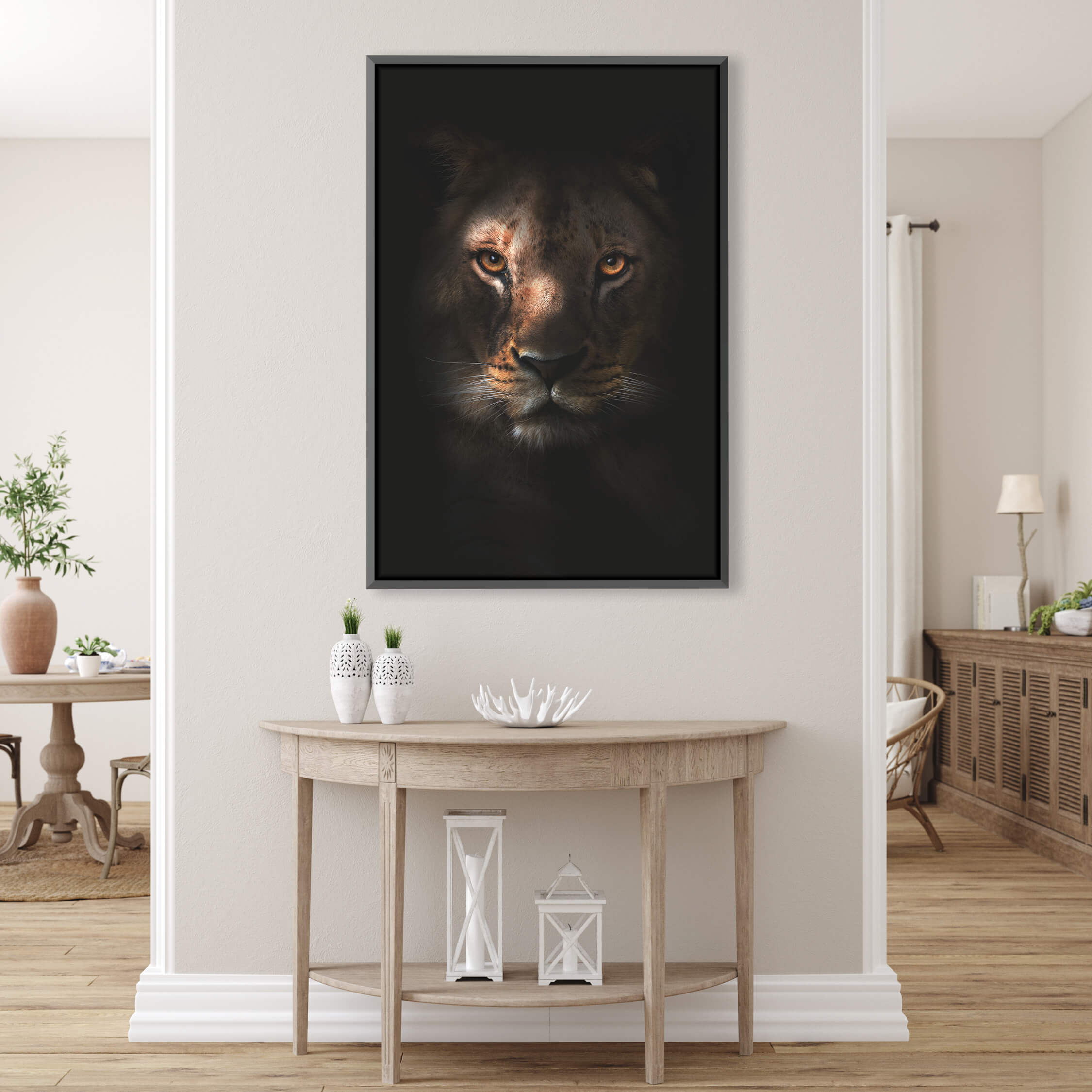 Queen of the Jungle Clock Canvas