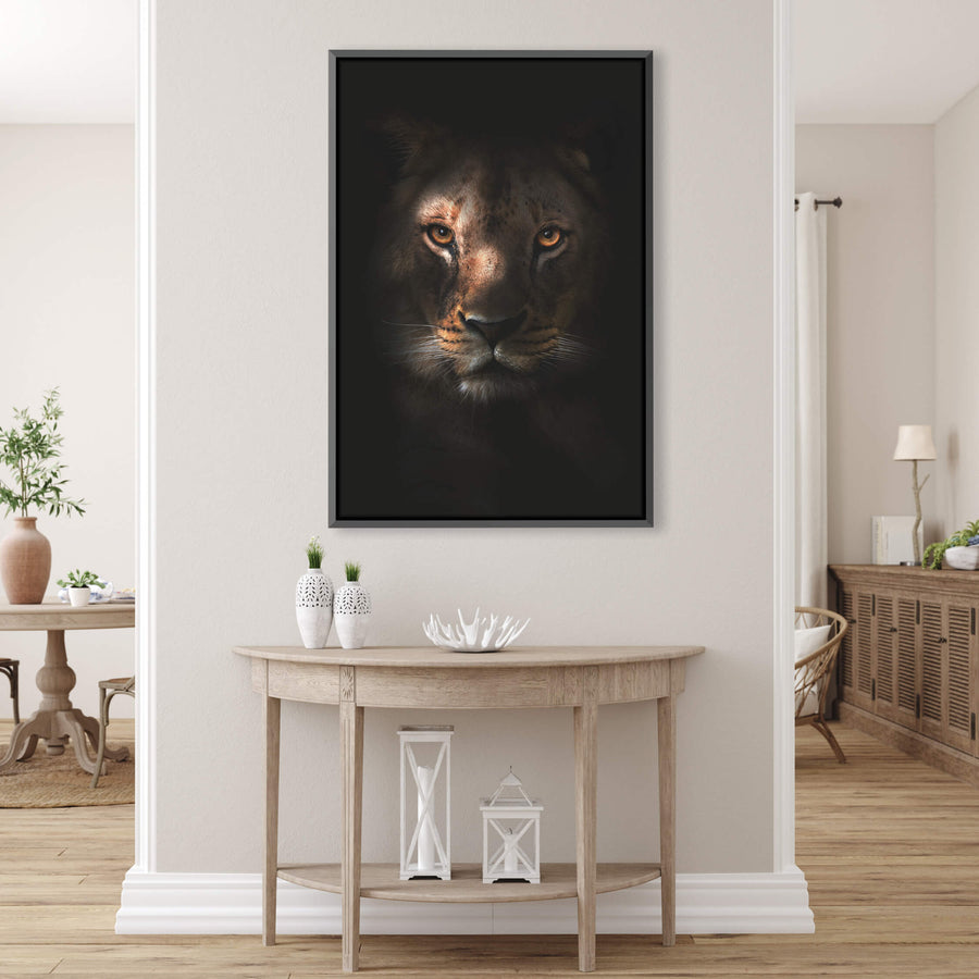 Queen of the Jungle Clock Canvas