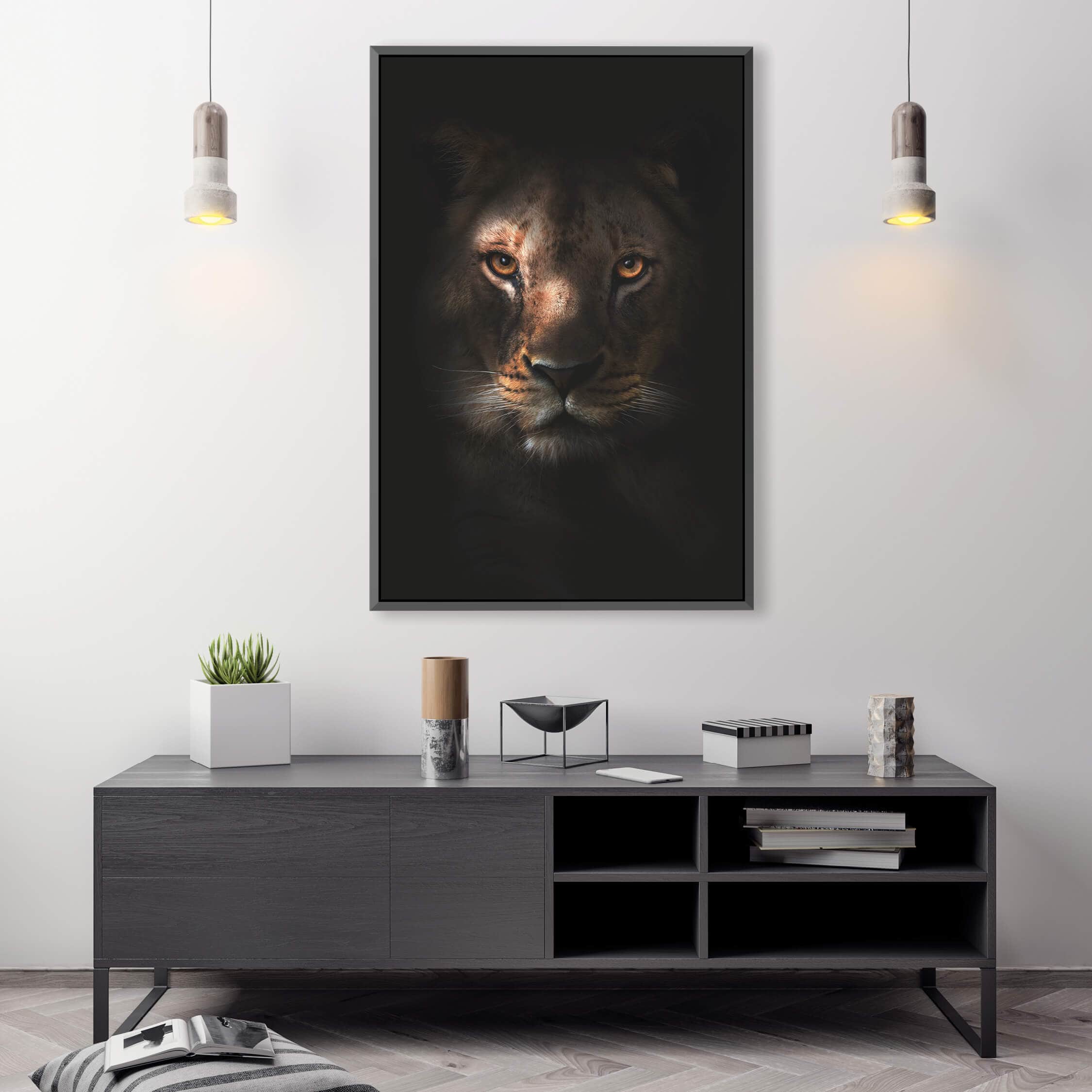 Queen of the Jungle Clock Canvas