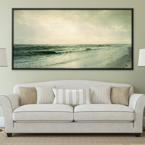 Quiet Seascape Canvas Art 50 x 25cm / Unframed Canvas Print Clock Canvas