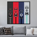 Race to the Finish Canvas Art 30 x 30cm / Unframed Canvas Print Clock Canvas