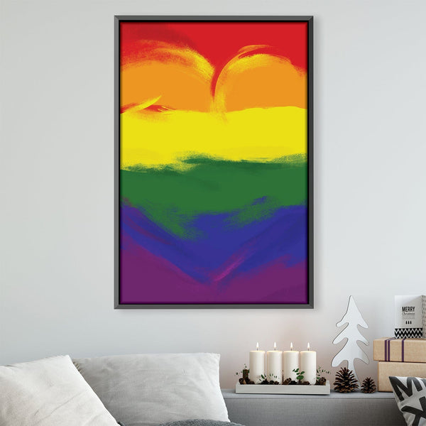 Rainbow Composition Canvas Art Clock Canvas