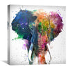 Rainbow Elephant Canvas Art Clock Canvas
