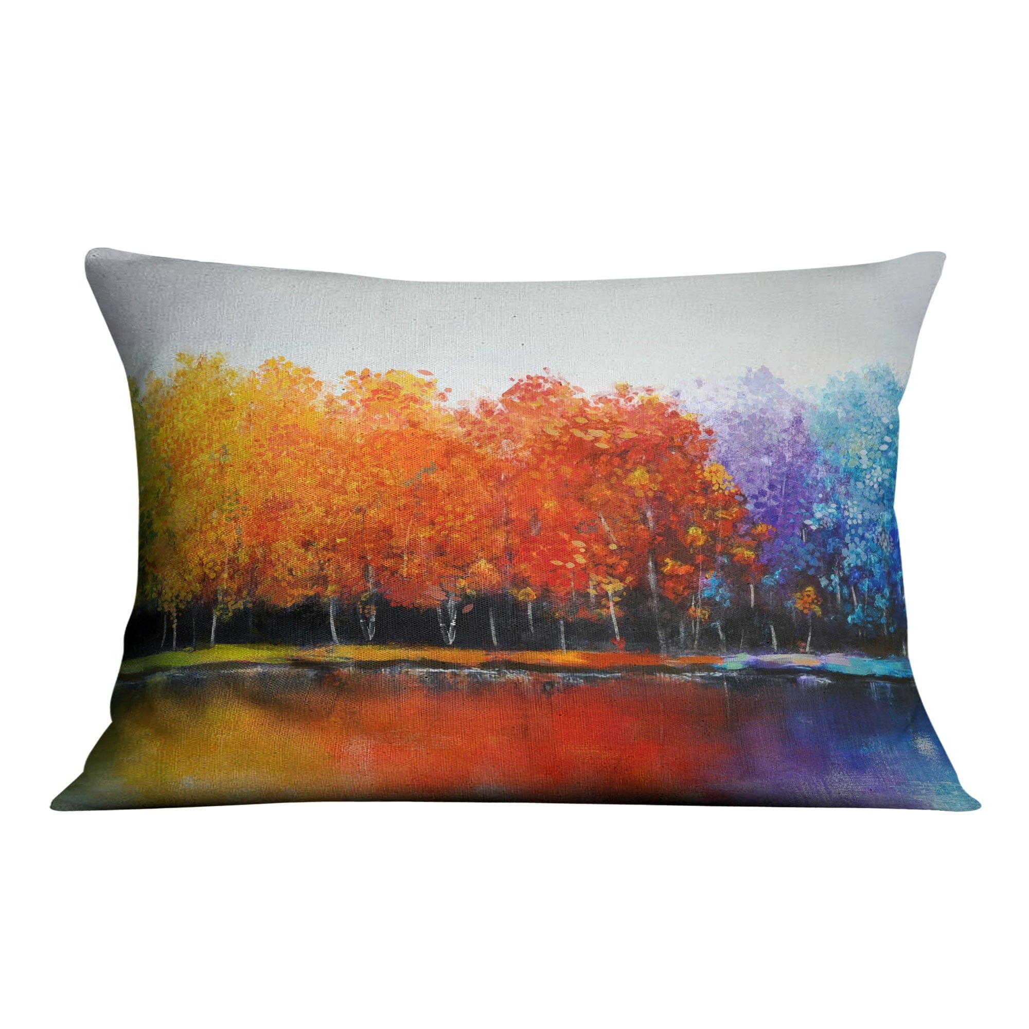 Rainbow Forest Cushion Cushion 48 x 33cm Clock Canvas