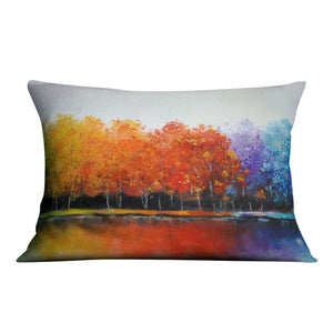 Rainbow Forest Cushion Cushion 48 x 33cm Clock Canvas