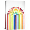 Rainbow Minimalism Canvas Art 30 x 45cm / Unframed Canvas Print Clock Canvas