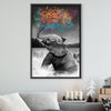 Rainbow Shower Canvas Art 30 x 45cm / Unframed Canvas Print Clock Canvas