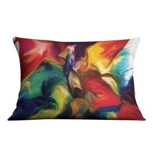 Rainbow Splash Cushion Cushion 48 x 33cm Clock Canvas