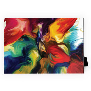 Rainbow Splash Desktop Canvas Desktop Canvas 18 x 13cm Clock Canvas