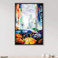 Rainy City Canvas Art Clock Canvas