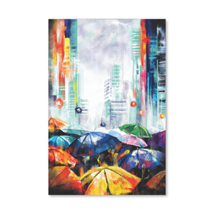 Rainy City Canvas Art Clock Canvas