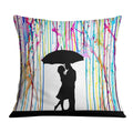 Rainy Paint Cushion Cushion 45 x 45cm Clock Canvas