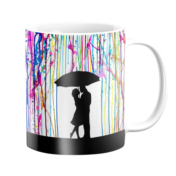 Rainy Paint Mug Mug White Clock Canvas