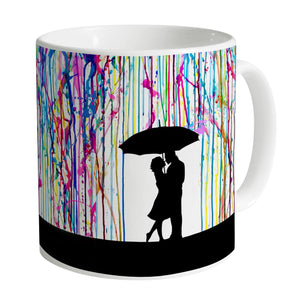 Rainy Paint Mug Mug White Clock Canvas