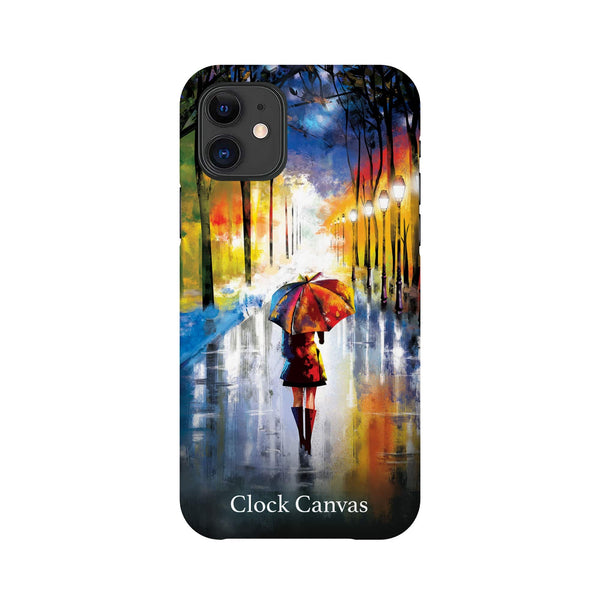 Rainy Stroll Collectors Phone Case Phone Case Apple iPhone 11 Clock Canvas