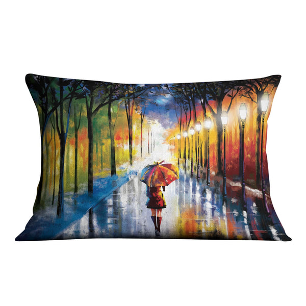 Rainy Stroll Cushion Cushion Cushion Landscape Clock Canvas