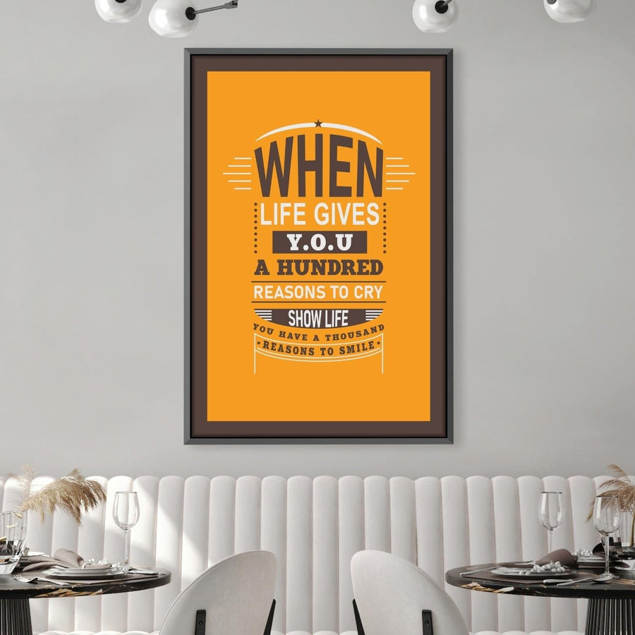 Reasons to Smile Canvas Art Clock Canvas
