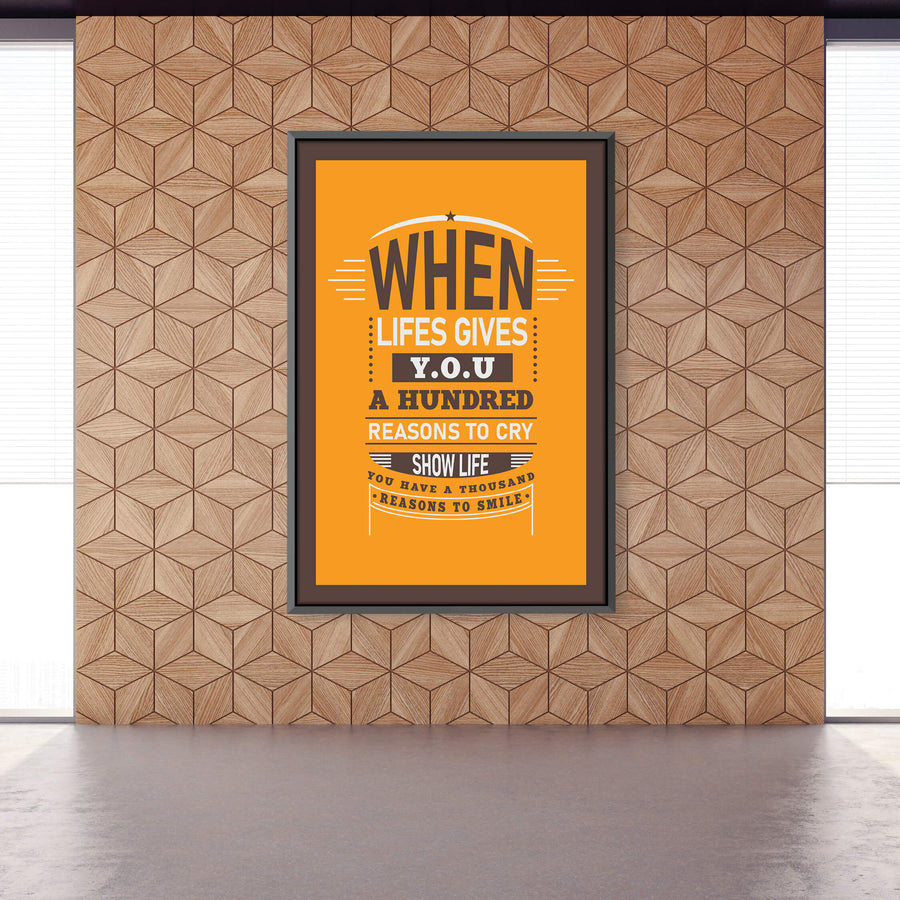 Reasons to Smile Clock Canvas