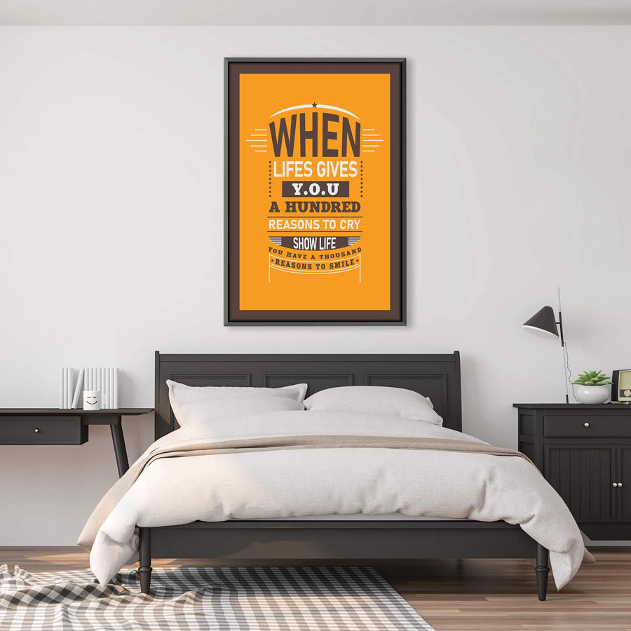 Reasons to Smile Clock Canvas