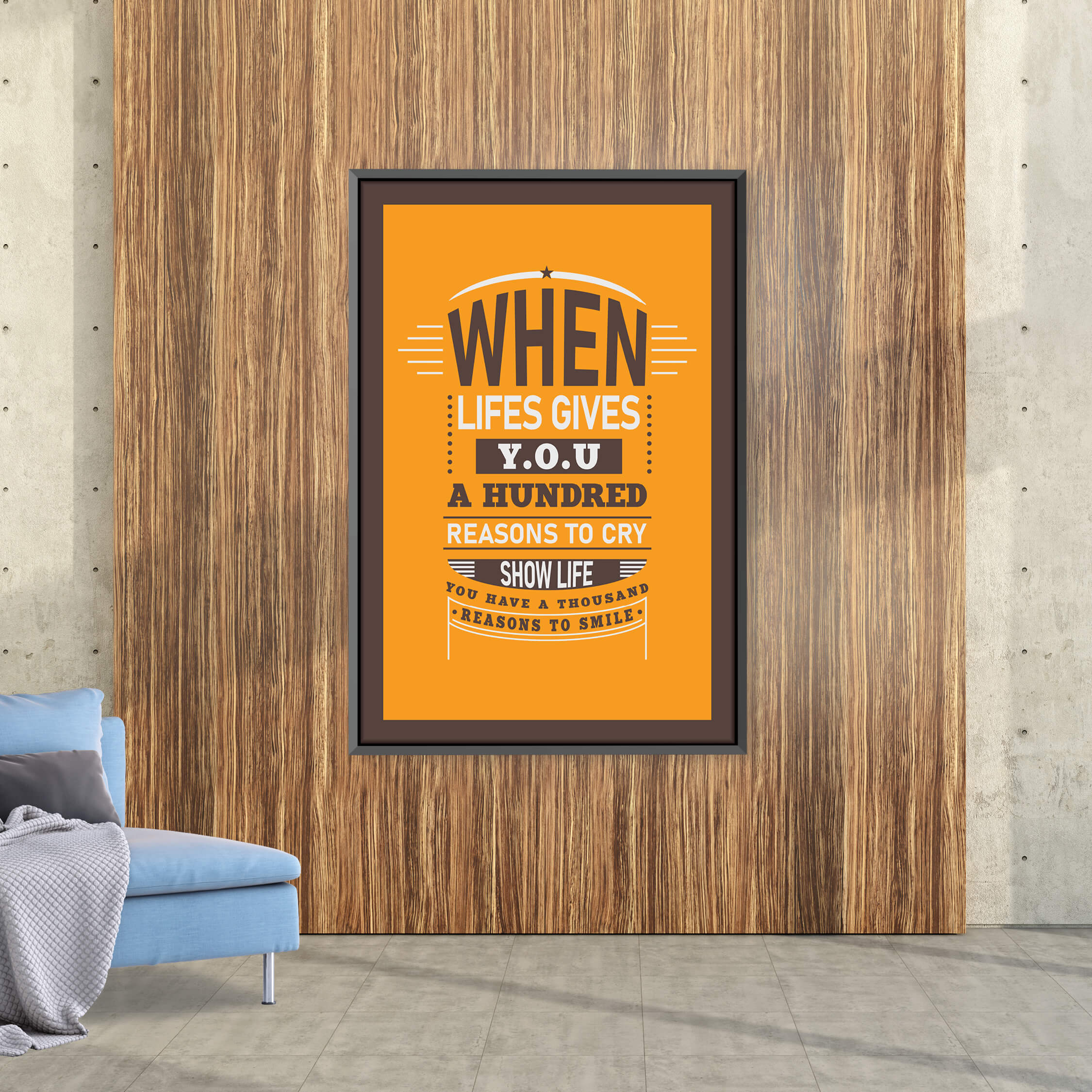 Reasons to Smile Clock Canvas