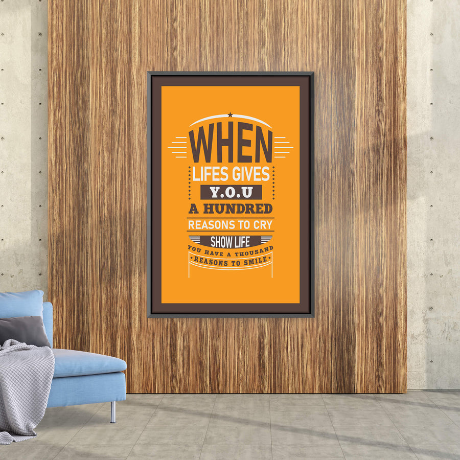 Reasons to Smile Clock Canvas