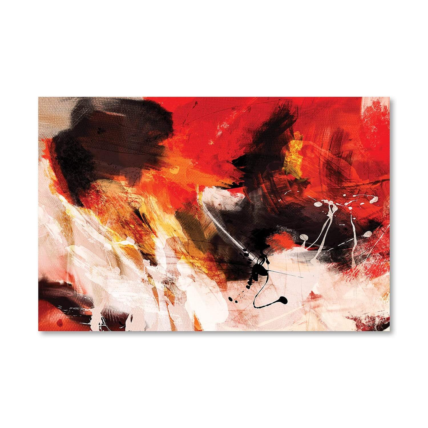 Red Composition Canvas Art Clock Canvas