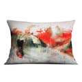 Red Curtain Cushion Cushion Cushion Landscape Clock Canvas
