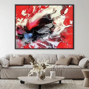 Red Dream Canvas Art 45 x 30cm / Unframed Canvas Print Clock Canvas