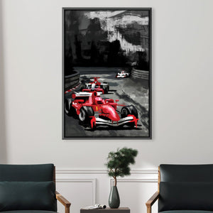 Red in the Lead Canvas Art 30 x 45cm / Unframed Canvas Print Clock Canvas