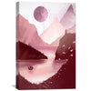 Red Lake Canvas Art Clock Canvas