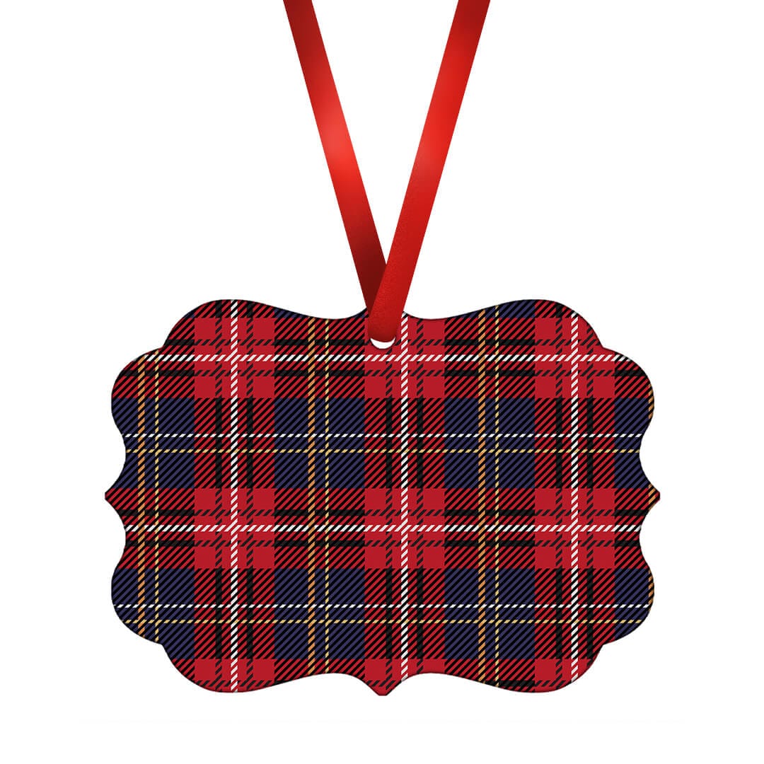 Red Purple Plaid Ornament product thumbnail