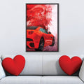 Red Speed Canvas Art Clock Canvas
