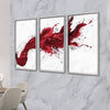 Red Wine Canvas Art Clock Canvas