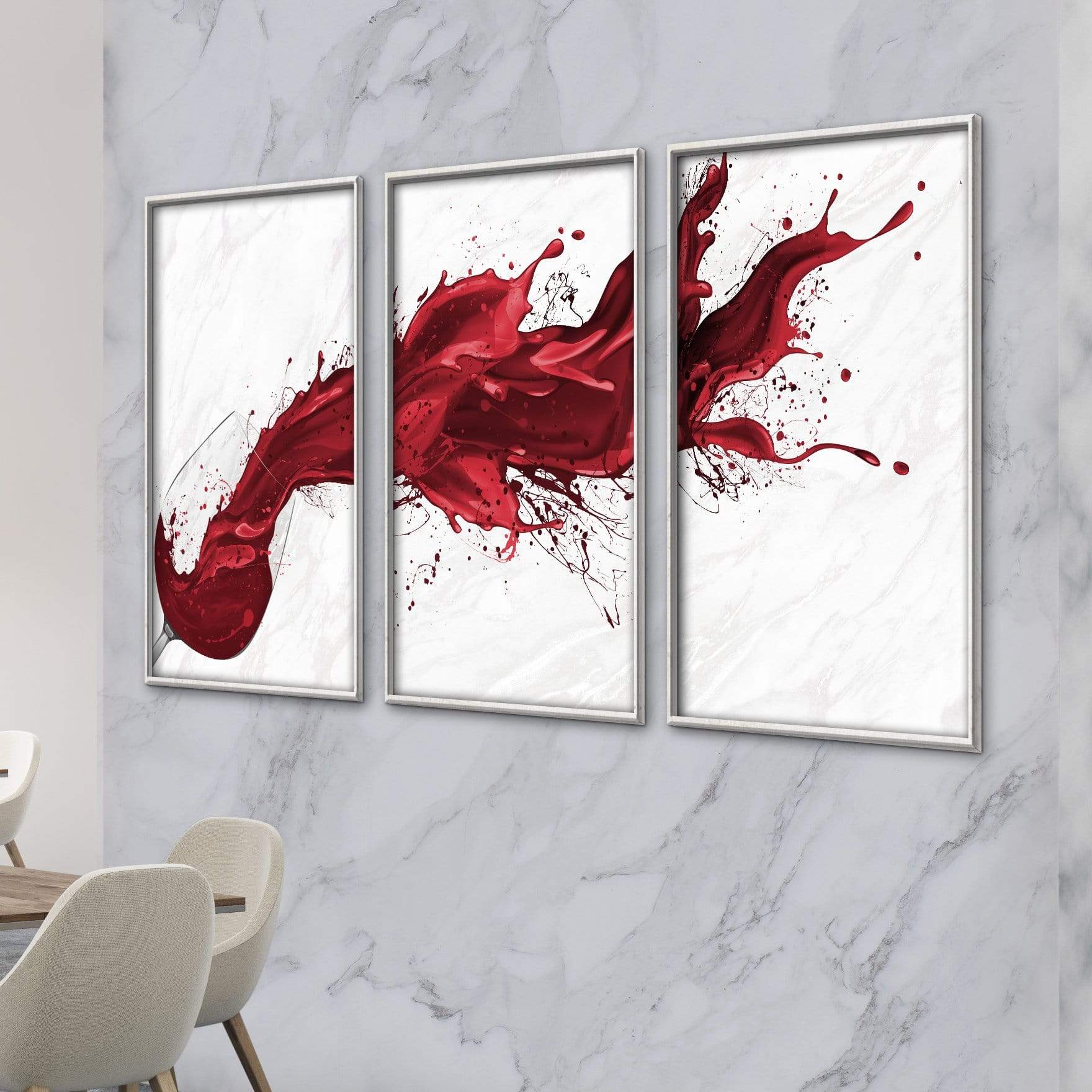 Red Wine Canvas Art Clock Canvas
