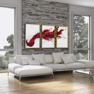 Red Wine Canvas Art Clock Canvas