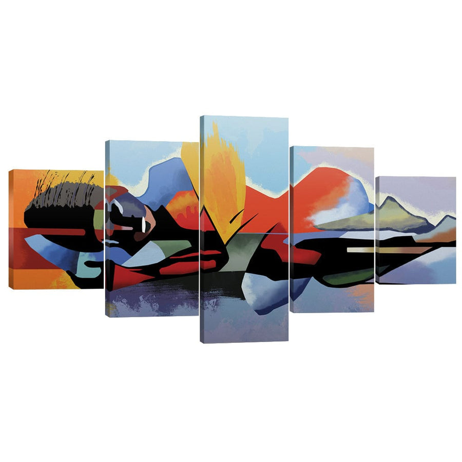 Reflection Canvas - 5 Panel Art Clock Canvas