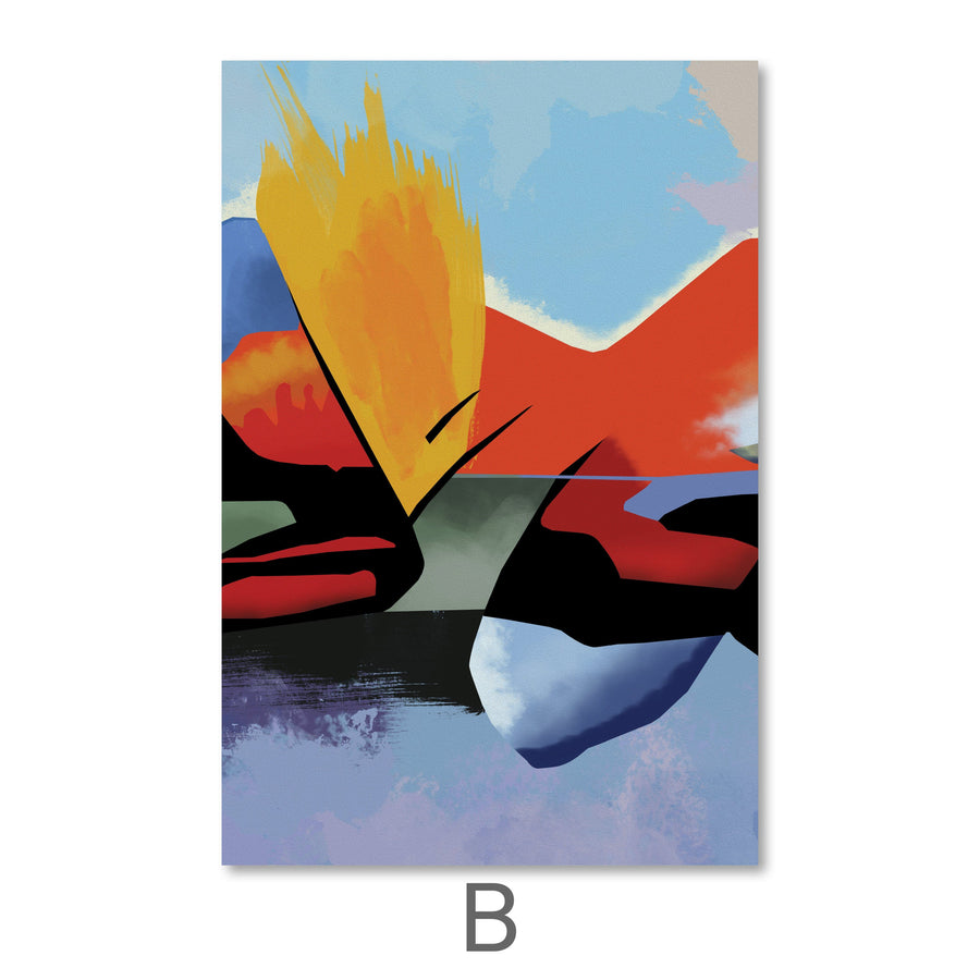 Reflection Canvas Art B / 40 x 60cm / Unframed Canvas Print Clock Canvas