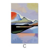 Reflection Canvas Art C / 40 x 60cm / Unframed Canvas Print Clock Canvas