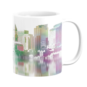 Reflection City Mug Mug White Clock Canvas