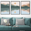 Reflective Landscape Canvas Art Clock Canvas