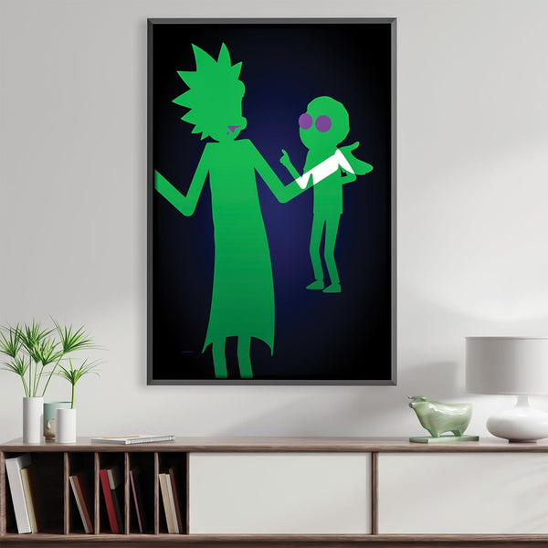 Rick and Morty Canvas Art Clock Canvas