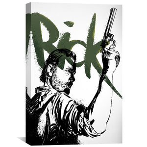 Rick Grimes The Walking Dead Canvas Art Clock Canvas